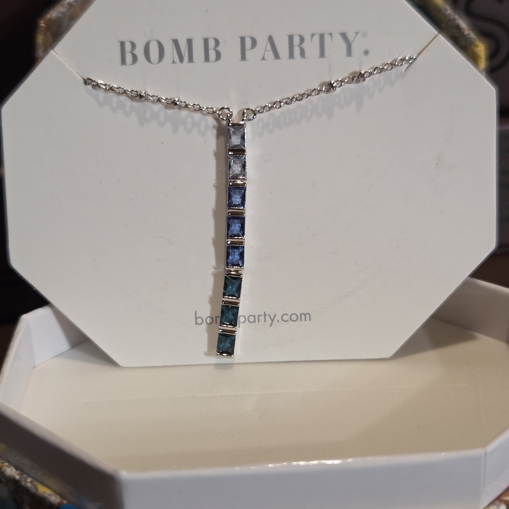 Silver and Blue Necklace
